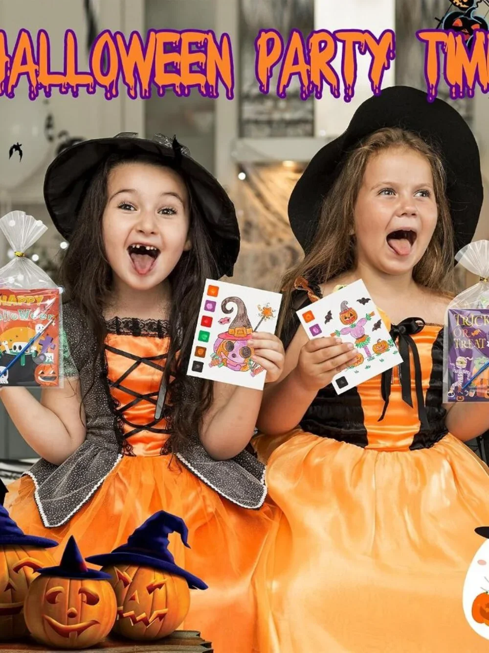 Halloween Coloring Books Party Favors 12 Pcs Kids Activity Gift Set